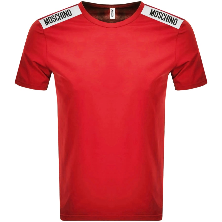 Alternative Image for ProductMoschino Taped Logo Short Sleeved T Shirt Red1